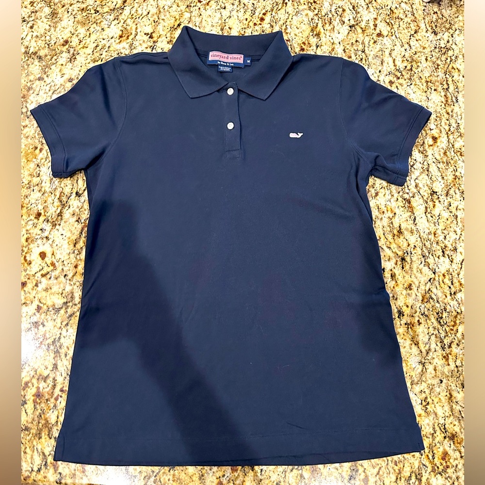 EUC Vineyard Vines classic navy polo - M